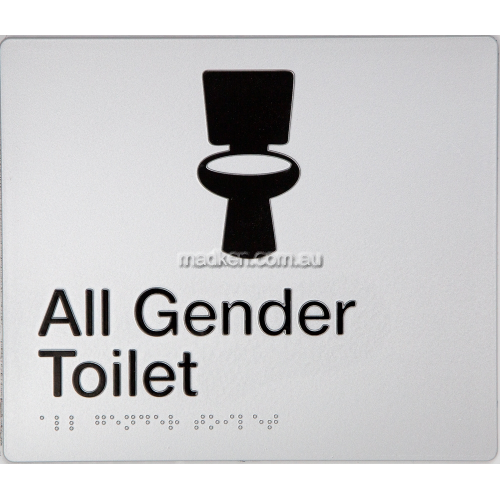 View AGT All Gender Toilet Sign Braille details.