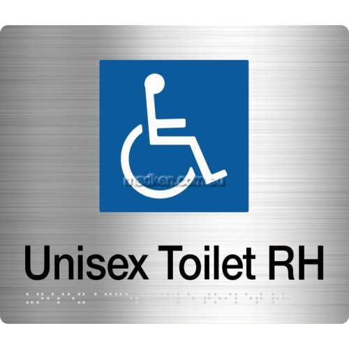 DTRH Unisex Accessible Toilet Sign Braille