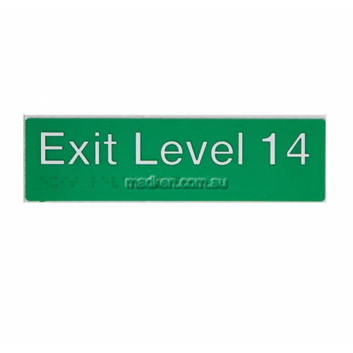 View EL14 Exit Sign Level 14 Braille details.