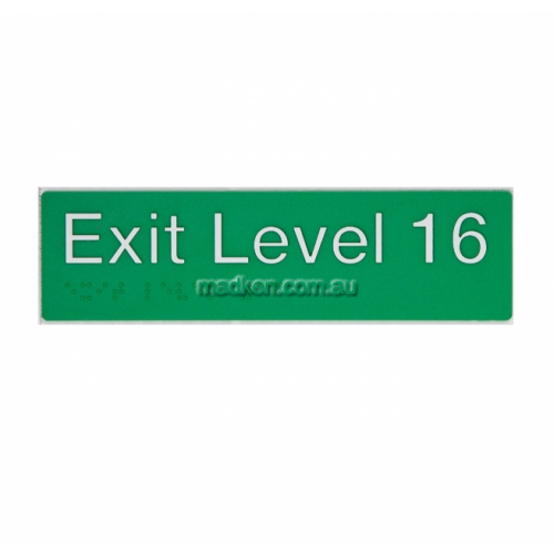 View EL16 Exit Sign Level 16 Braille details.