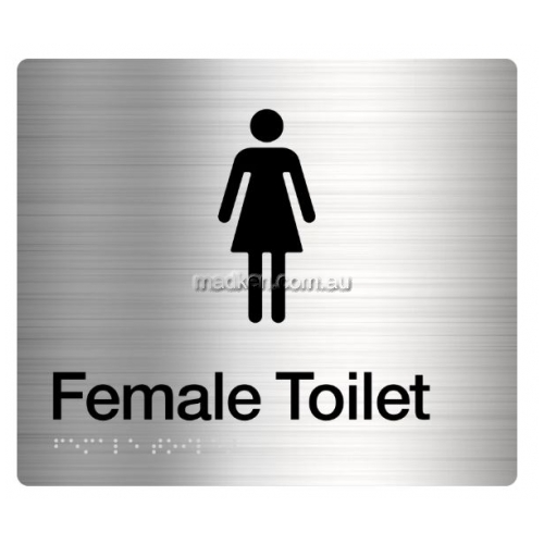 FT Female Toilet Sign Braille