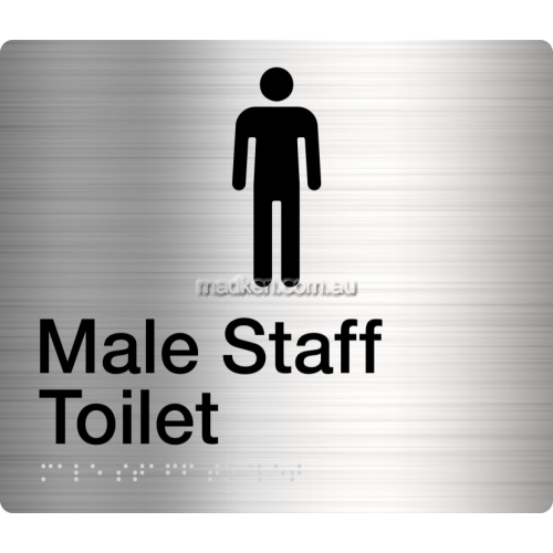 Male Staff Toilet Amenity Sign Braille