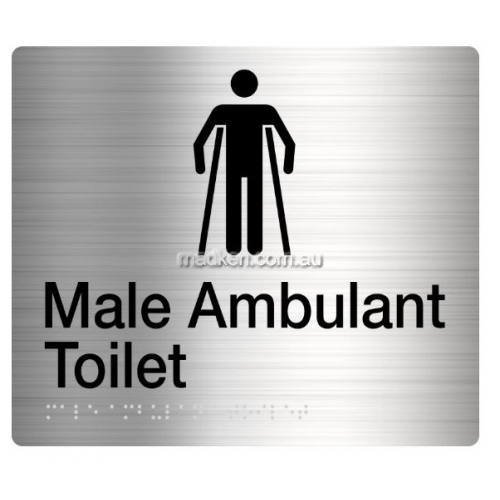 MAT Male Ambulant Toilet Sign Braille