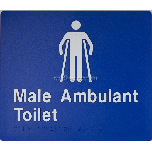 View MAT Male Ambulant Toilet Sign Braille details.