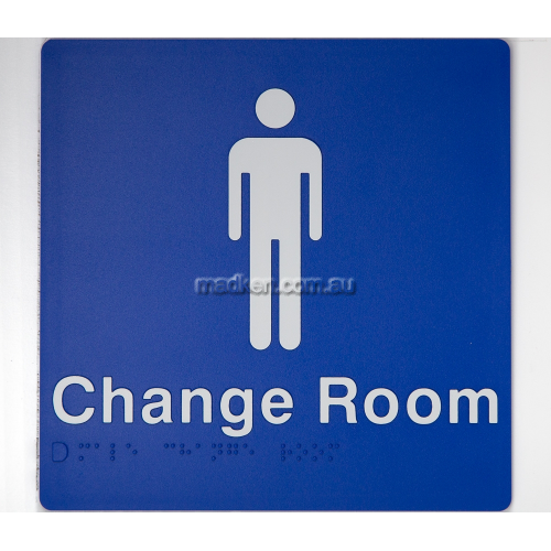 View MCR Male Change Room Sign Braille details.