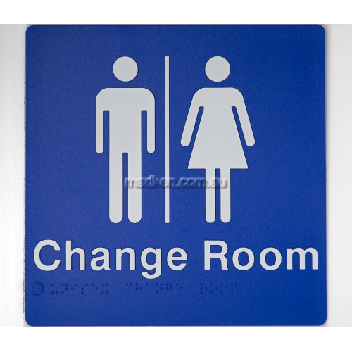 View MFCR Unisex Change Room Sign Braille details.