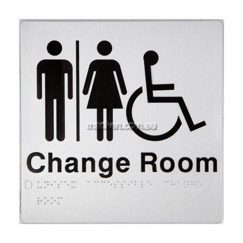 View MFDCR Unisex Accessible Change Room Sign Braille details.