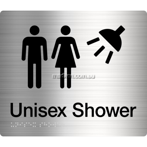 View MFS Unisex Shower Sign Braille  details.