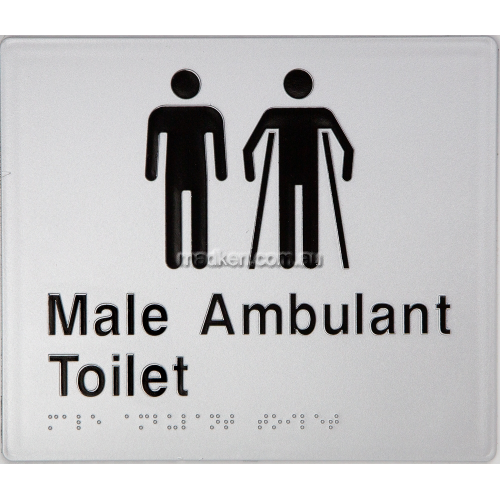 View MMAT Male Toilet and Male Ambulant Toilet Sign Braille details.