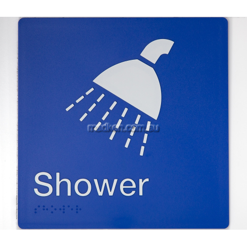 View Shower Sign Braille details.