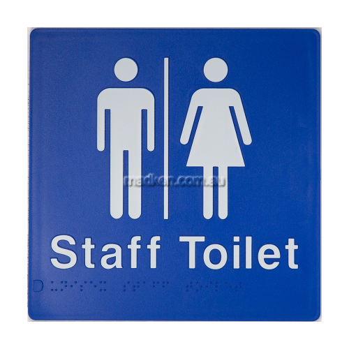 View Unisex Staff Toilet Amenity Sign Braille details.