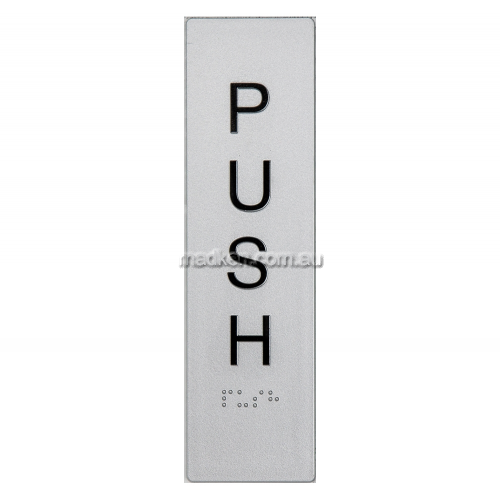 View Vertical Push Entry Sign Braille details.