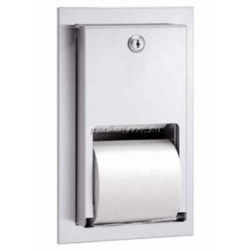 5412 Double Toilet Roll Dispenser Recessed Lockable