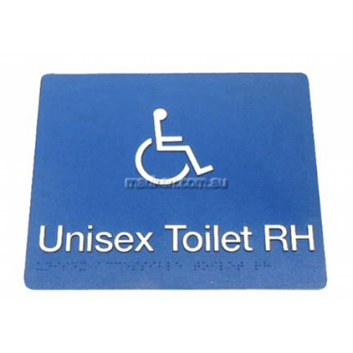 View 975-DT-LH-S Unisex Toilet Right Hand Braille Sign details.