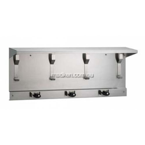 993 Utility Shelf with Hooks and Mop Broom Holders