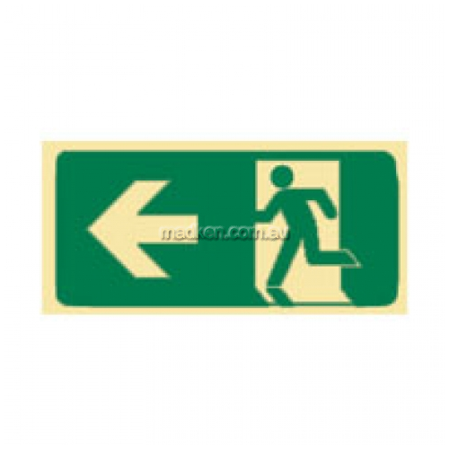 Brady 859114 Running Man Left Arrow Exit Floor Sign 