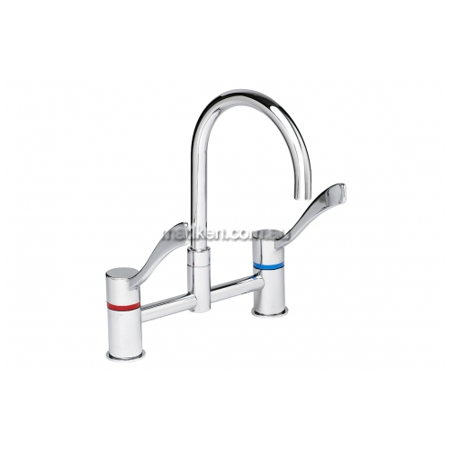 Hob Mounted Mixing Set with SPC020 Swivel Aerated Spout