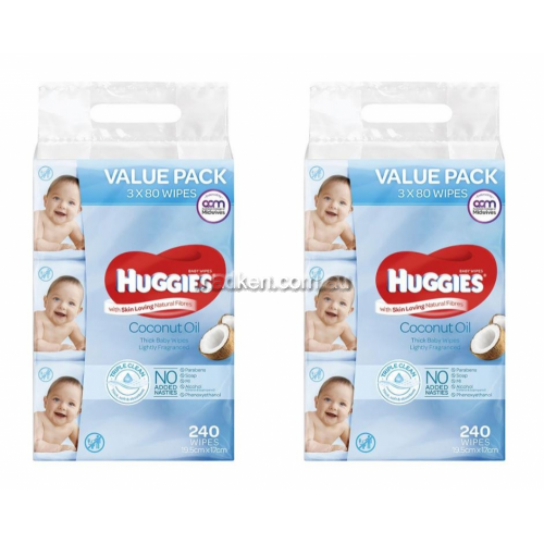 Coconut Oil Baby Wipes Value Pack