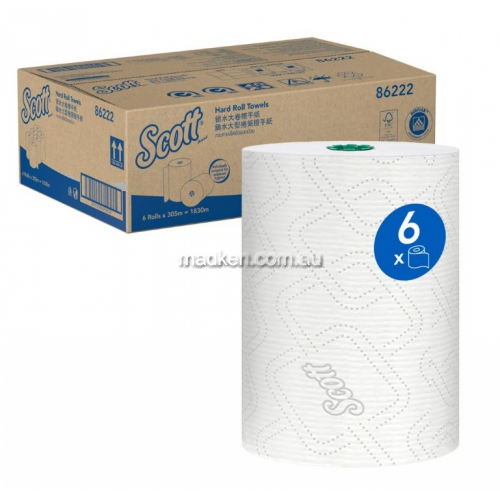 View 86222 Printed Hard Roll Paper Towel 305m details.