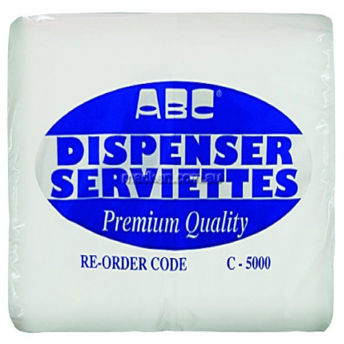 View ABC COMPACT FOLD 1 PLY SERVIETTES  details.
