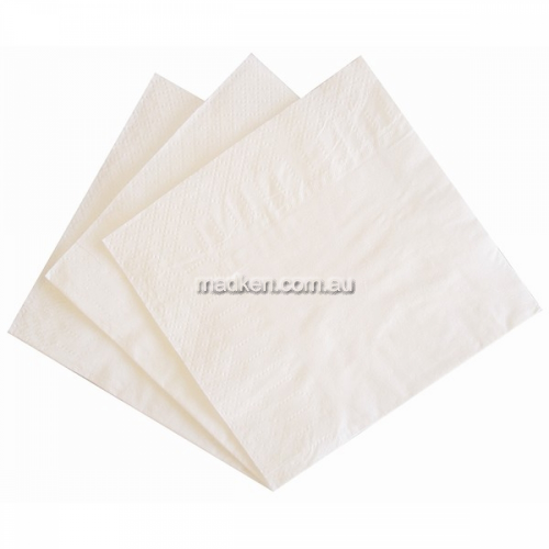 ABC WHITE COCKTAIL SERVIETTES 2PLY