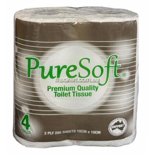 View P-250 Puresoft Toilet Rolls 250 Sheet details.