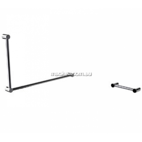 View Toilet Grab Rail Set 90 Degree Plus 300mm Straight details.
