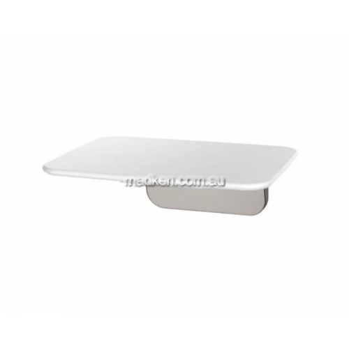 View S01AW White Fold Up Shower Seat White details.