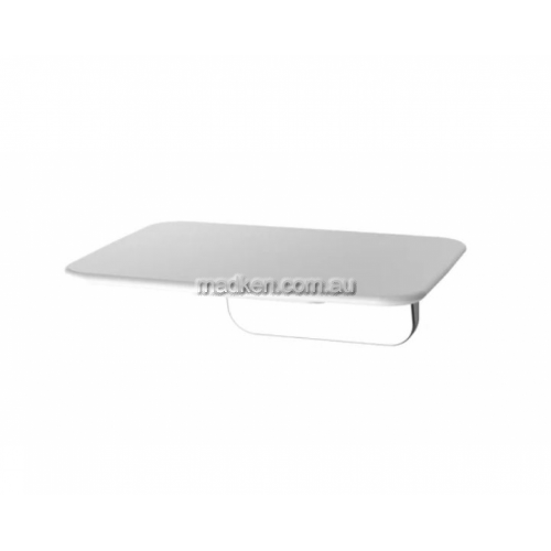 View S01AW White Fold Up Shower Seat White details.