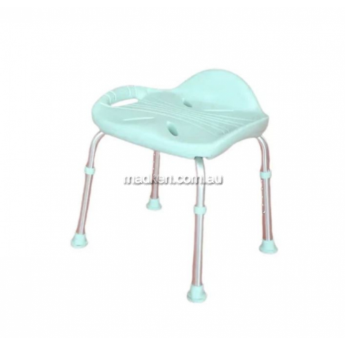 View S03C2 Shower Stool with Handles and Adjustable Legs details.