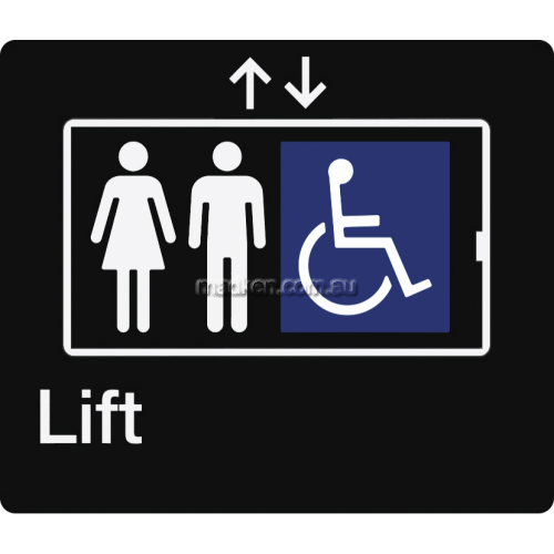 Accessible Lift Sign Braille