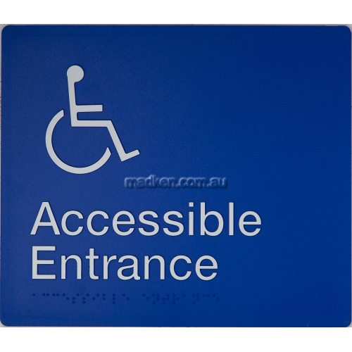 AE Accessible Entrance Sign Braille