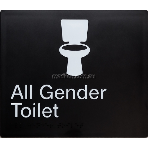 AGT All Gender Toilet Sign Braille
