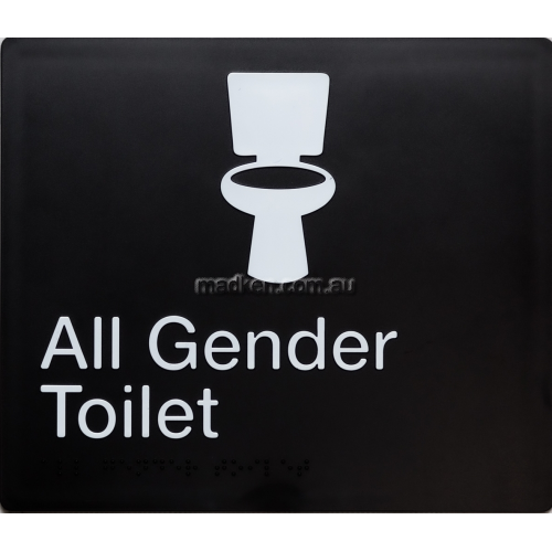 View AGT All Gender Toilet Sign Braille details.