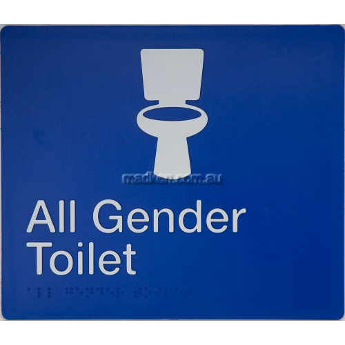 View AGT All Gender Toilet Sign Braille details.