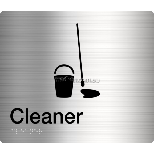 View Cleaners Room Sign Braille details.