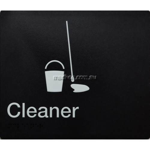 View Cleaners Room Sign Braille details.