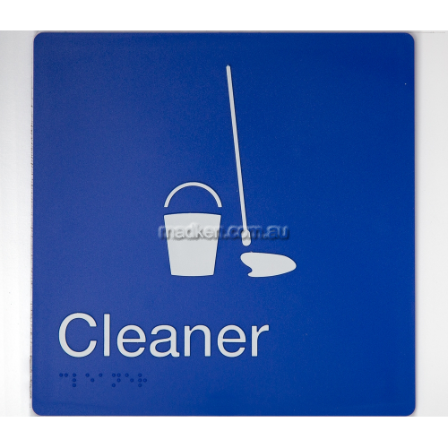 View Cleaners Sign Braille details.