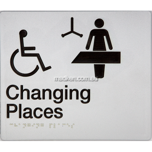 View CP Changing Places Sign Braille details.