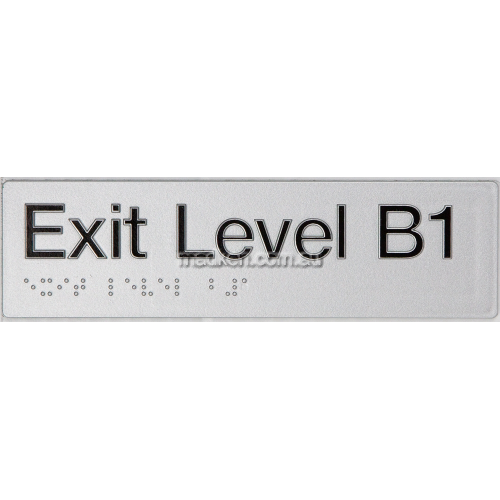 EB1 Exit Sign Basement 1 Braille