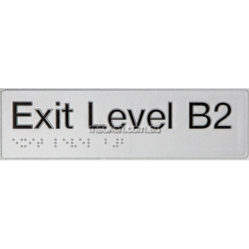EB2 Exit Sign Basement 2 Braille