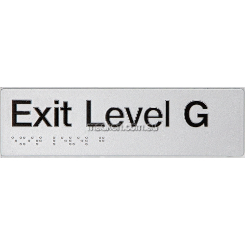 View EG Exit Sign Ground Floor Braille details.
