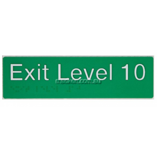 View EL10 Exit Sign Level 10 Braille details.