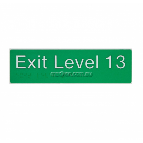 View EL13 Exit Sign Level 13 Braille details.