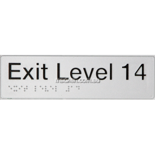 View EL14 Exit Sign Level 14 Braille details.