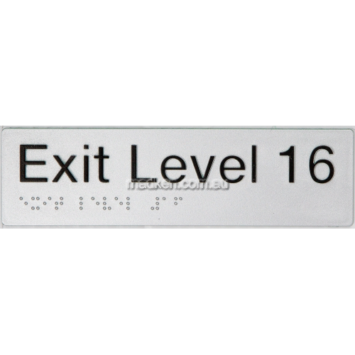 View EL16 Exit Sign Level 16 Braille details.