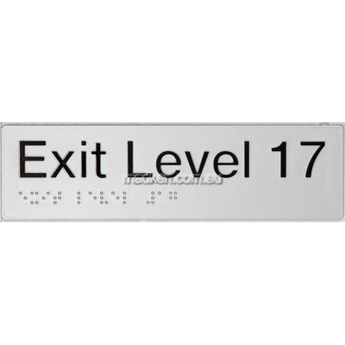 View EL17 Exit Sign Level 17 Braille details.