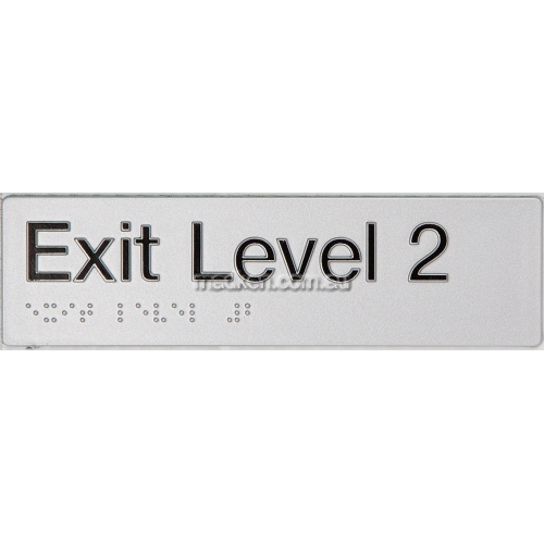 EL2 Exit Sign Level 2 Braille