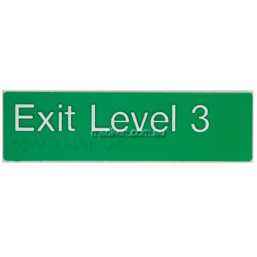 View EL3 Exit Sign Level 3 Braille details.