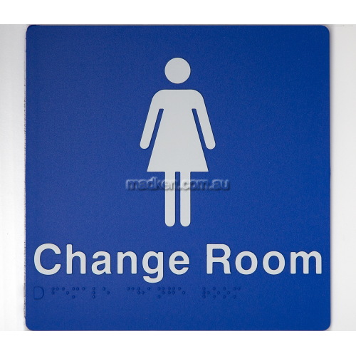 View FCR Female Change Room Sign Braille details.
